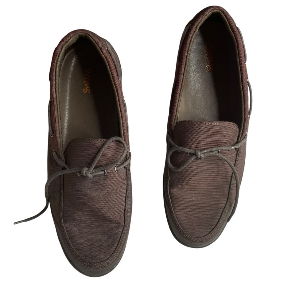SWIMS George Lace Loafer Mens 8.5 Brown Mesh Boat Shoes 21214-022-8.5